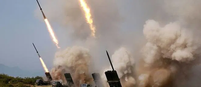 North Korea launches 10 rockets