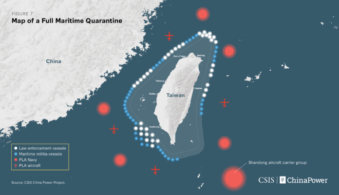 China encircles Taiwan
