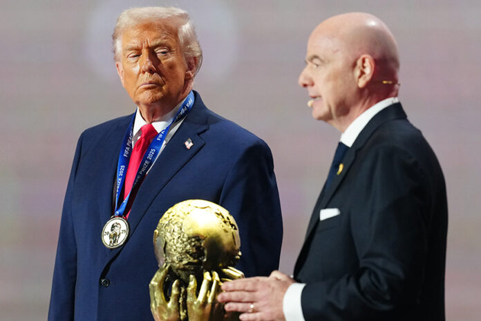Gianni Infantino scandal FIFA Balogun Trump World Cup